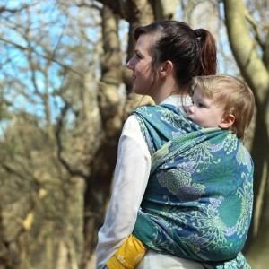 Слінг-шарф Yaro Slings Chrys Ultra Green Lilac Sand Tencel
