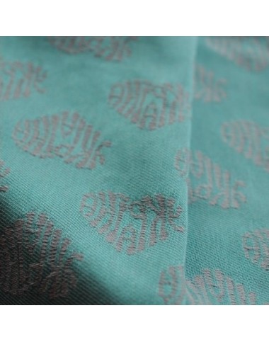 Слінг-шарф Yaro Slings Ukrainian Hearts Silver Aqua Glossy