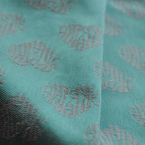 Слінг-шарф Yaro Slings Ukrainian Hearts Silver Aqua Glossy