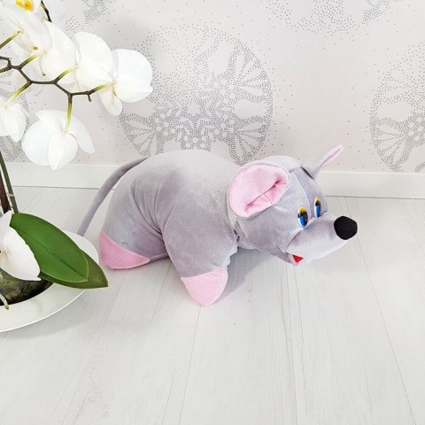 Декоративна подушка трансформер Мишка